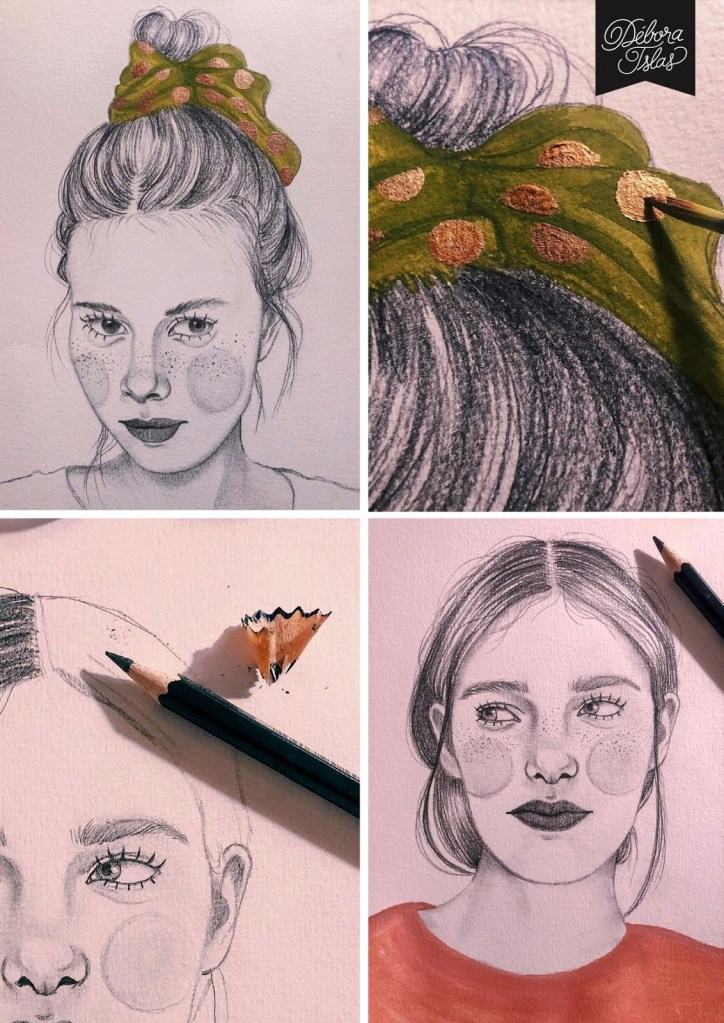 detalhes de ilustrações por debora islas