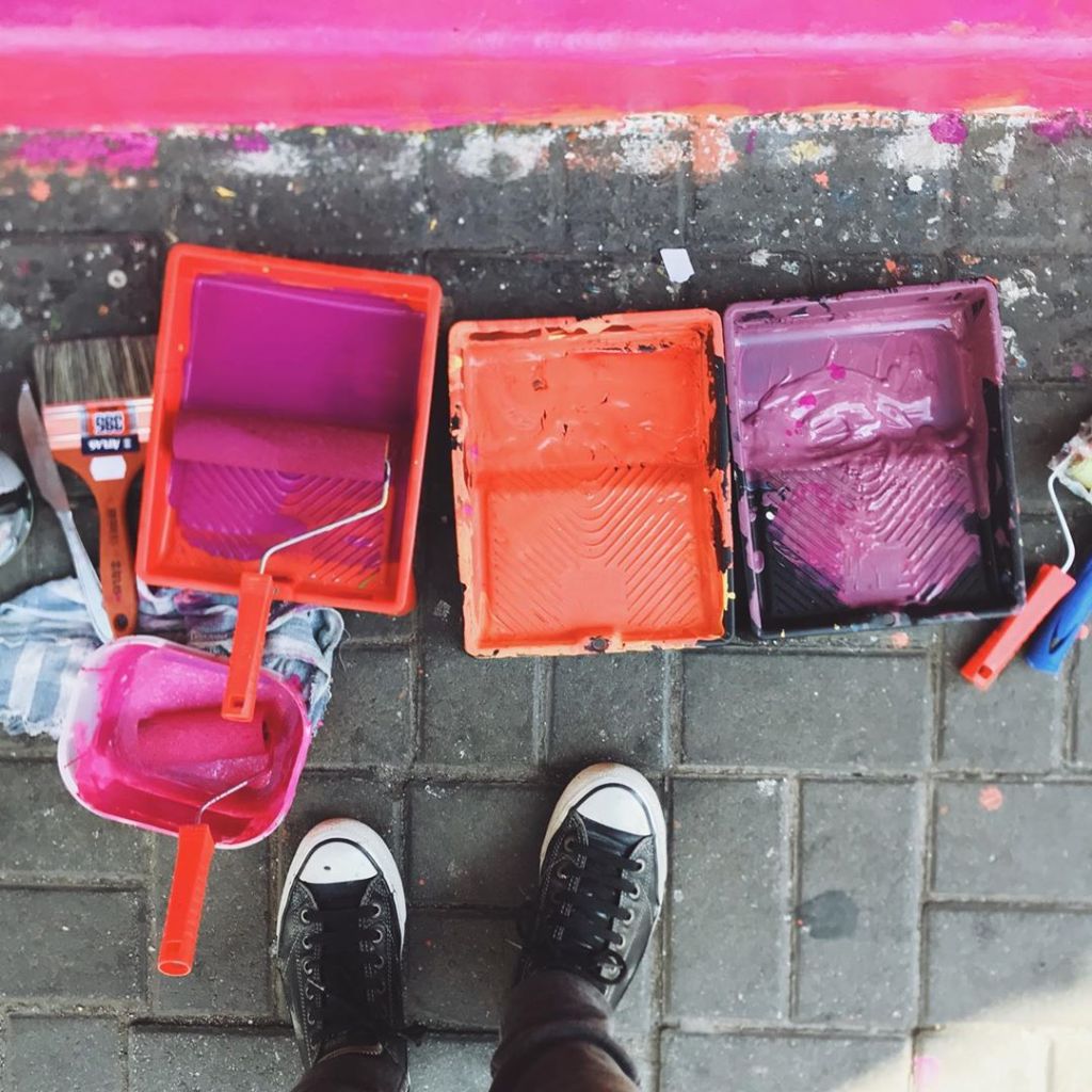 foto mostrando as cores escolhidas por Cris