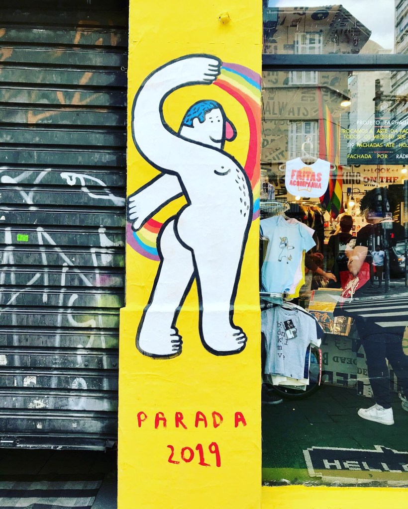 fachada da loja el cabriton pintada por radriguez